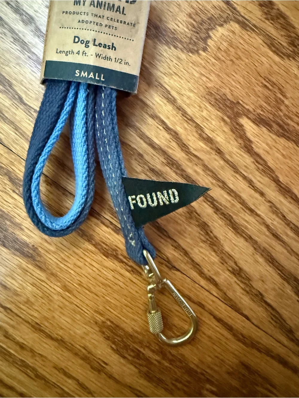New FMA Found My Animal Cotton Small Dog Leash in Ice Blue to Dark Blue